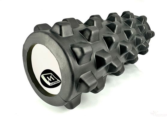 Massage roller EasyFit Grid Roller PRO 33 cm Black