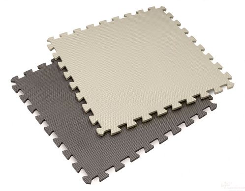 Mat-puzzle Hop-Sport EVA 1cm HS-A010PM - 4 parts beige-brown