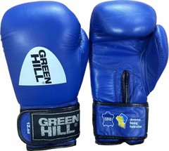 Перчатки боксерские Green Hill KNOCK лицензированные ФБУ KBK-2105-BL (синий) - 12