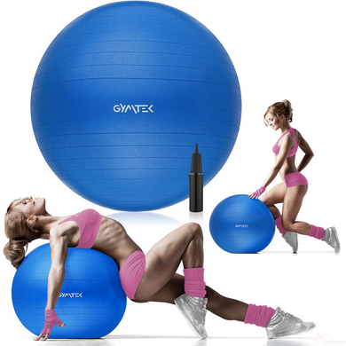 Фітбол Gymtek 65см синій + насос (5907766660910)