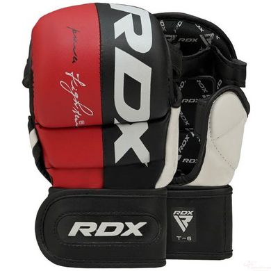 Рукавиці для ММА RDX T6 Plus Rex Red L (капа у комплекті)