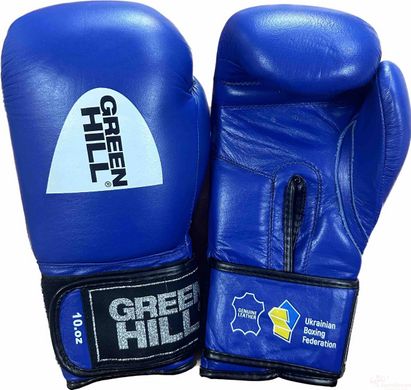 Рукавички боксерські Green Hill KNOCK ліцензовані ФБУ KBK-2105-BL (синій) - 12