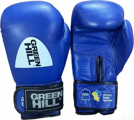 Рукавички боксерські Green Hill KNOCK ліцензовані ФБУ KBK-2105-BL (синій) - 12