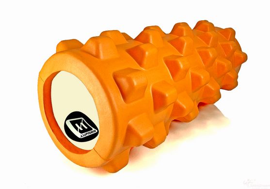 Масажний ролик EasyFit Grid Roller PRO 33 см Помаранчевий