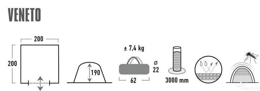 Намет-намет High Peak Veneto 924086 + БЕЗКОШТОВНА ДОСТАВКА