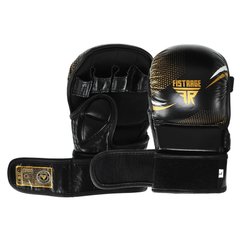Перчатки для смешанных единоборств кожаные FISTRAGE VL-4158-M Черно-золотые