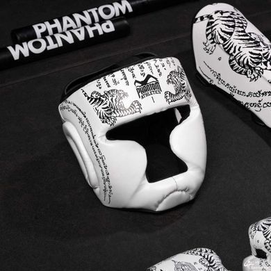 Боксерский шлем Phantom Muay Thai Full Face White, (2406837757)