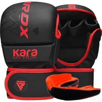 Перчатки ММА RDX F6 KARA Matte Red Plus S/M (капа в комплекте)