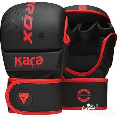 Рукавиці для ММА RDX F6 KARA Matte Red Plus S/M (капа у комплекті)