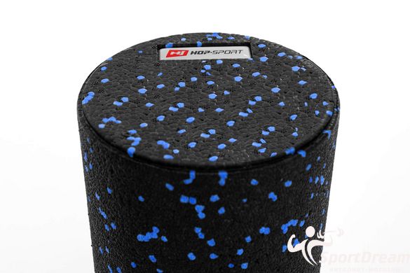 Роллер масажер (валик, ролик) гладкий заповнений Hop-Sport HS-P033SYG EPP 33см чорно-синій