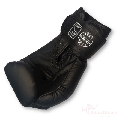 Боксерские перчатки BOXER 10 оz кожвинил черные (2024-02Ч)