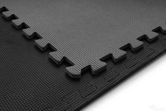 Mat-puzzle Hop-Sport EVA 1cm HS-A010PM - 6 parts black and gray