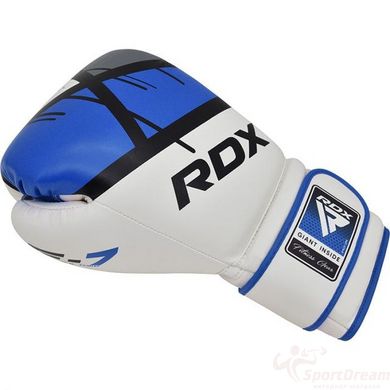 Боксерские перчатки RDX F7 Ego Blue 10 унций (капа в комплекте)