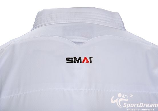 Кімоно для карате JIN KUMITE GI ELITE Premier League (червоні смуги на плечах) SMAI SMAI AS-034R біле розмір 0 (130 см), Розмір 3 (160)