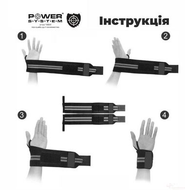 Кісткові бинти Power System Wrist Wraps PS-3500 Blue/Black
