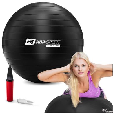 Fitball Hop-Sport 55 cm black + pump 2020