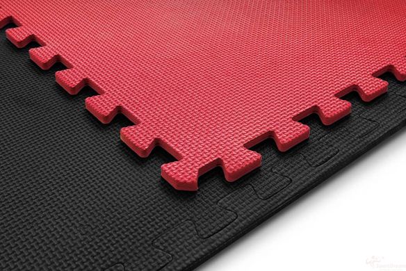 Mat-puzzle Hop-Sport EVA 1cm HS-A010PM - 6 parts black-red