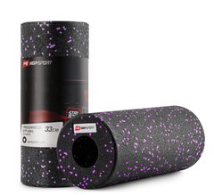 Роллер массажер (валик, ролик) гладкий Hop-Sport EPP 33см HS-P033YG черно-фиолетовый