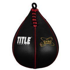 Пневмогруша боксерская TITLE Boxing Gyro Balanced Leather Speed ​​Bag Black размер L