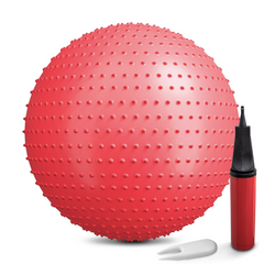 Фітбол масажний Hop-Sport 65см червоний + насос HS-R065GB red (5902308230330)