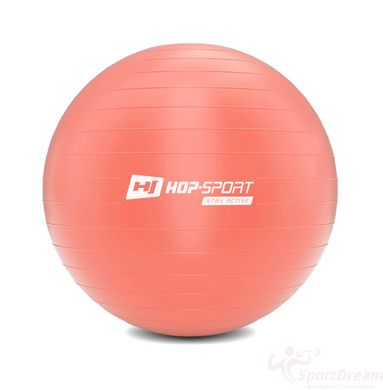 Фітбол Hop-Sport 55см рожевий + насос 2020 (5902308223455)