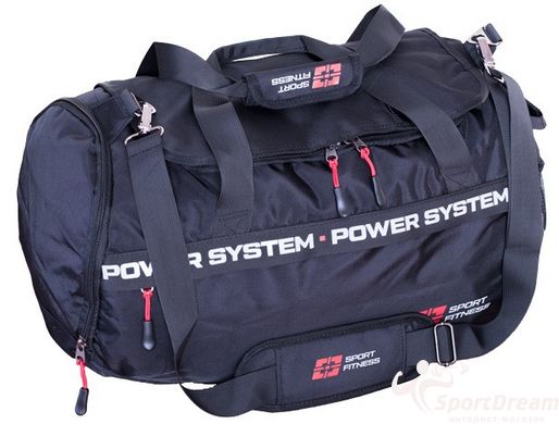 Спортивна сумка Power System PS-7012 Gym Bag-Dynamic (38л.) Black/Red, 38