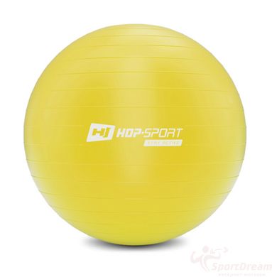 Фітбол Hop-Sport 55см жовтий + насос 2020