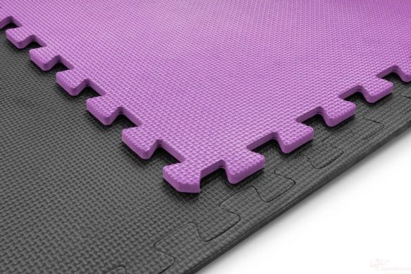 Mat-puzzle Hop-Sport EVA 1cm HS-A010PM - 9 parts gray/purple/pink