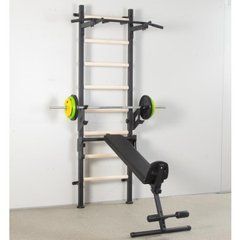 Шведская стенка Ладас Master Wood черный + Бесплатная доставка