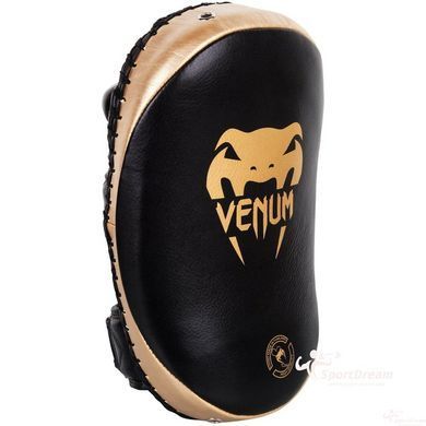 Тай-Пади Venum Kick Pads Leather Black Gold VENUM-03061-126