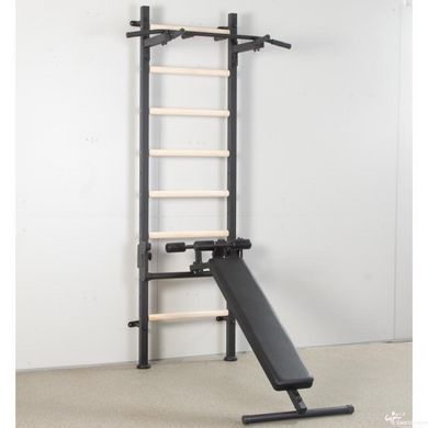 Шведская стенка Ладас Master Wood черный + Бесплатная доставка