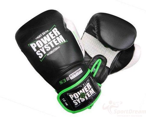 Боксерские перчатки PowerSystem PS 5004 Impact Black 10 унций