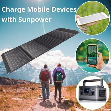 Портативний зарядний пристрій сонячна панель Bresser Mobile Solar Charger 120 Watt USB DC (3810070)