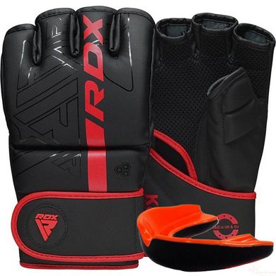 Перчатки ММА RDX F6 KARA Matte Red M (капа в комплекте)