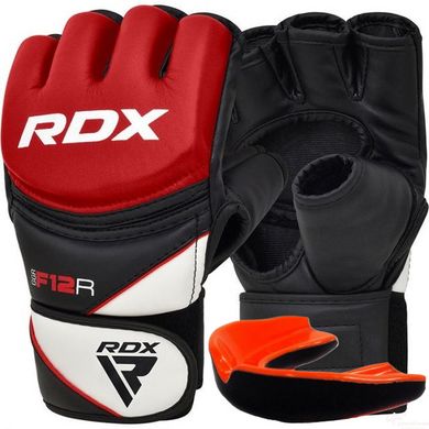 Перчатки для ММА RDX F12 GGRF Red S (капа в комплекте)