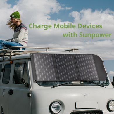 Портативний зарядний пристрій сонячна панель Bresser Mobile Solar Charger 120 Watt USB DC (3810070)