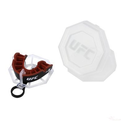 Капа OPRO Junior Silver UFC Hologram Black/Red (art.002265002), черно-красный