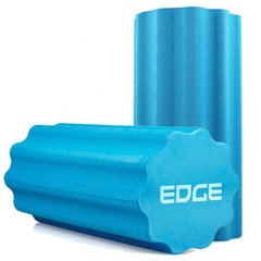 Массажный ролик EDGE профилированный YOGA Roller EVA RO3-45 синий (45*15см.)