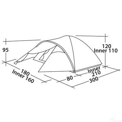 Палатка Easy Camp Quasar 300 Teal Green + БЕСПЛАТНАЯ ДОСТАВКА