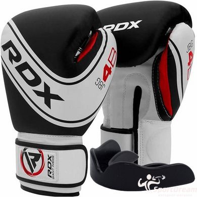 Боксерські рукавиці RDX 4B Robo Kids White/Black 6 унцій (капа в комплекті)