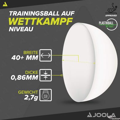 Table tennis balls Joola Magic ABS 40+ White 72 pcs (44216)