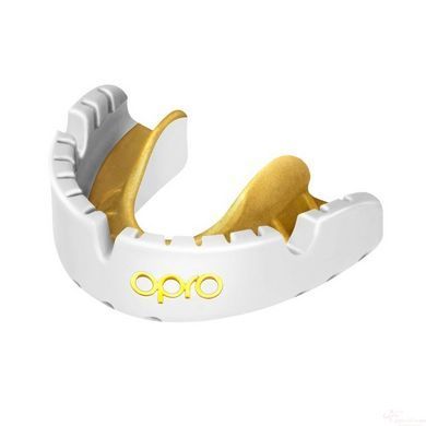 Капа OPRO Gold Braces під брекети доросла (вік 11+) White/Gold (art.102506004)