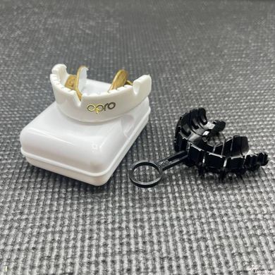 Капа OPRO Gold Braces під брекети доросла (вік 11+) White/Gold (art.102506004)