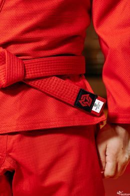 Красное кимоно для грипплинга и BJJ TM Kintayo &mdash; Профессиональное Ги 450 г/м&sup2; (рост 160 см)