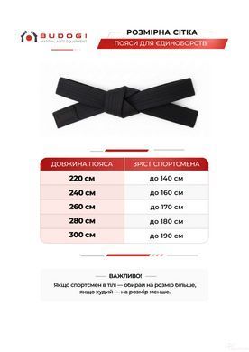 Помаранчевий пояс для дзюдо та єдиноборств Budogi Advanced Series &mdash; 100% бавовна (220 см)