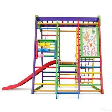 Детский спортивный комплекс 9-в-1 SportBaby &laquo;Акварелька Plus 3&raquo; (Высота 150 см)