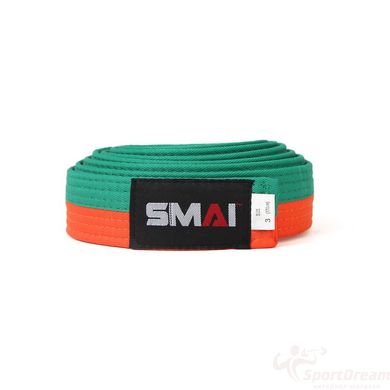 Пояс для кімоно оранжево-зелений SMAI SM B001PMOG - 280 см
