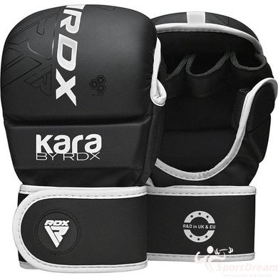 Перчатки ММА RDX F6 KARA Matte White Plus S/M (капа в комплекте)