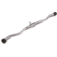 Ручка для верхней тяги York Fitness 71см W подобна резиновым наконечникам, хром (Y-6827)