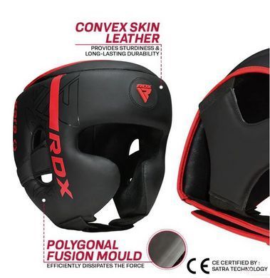 Боксерський шолом RDX F6 Matte Black S